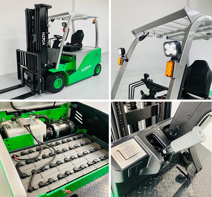 CPDA 4-wheel electric forklift details