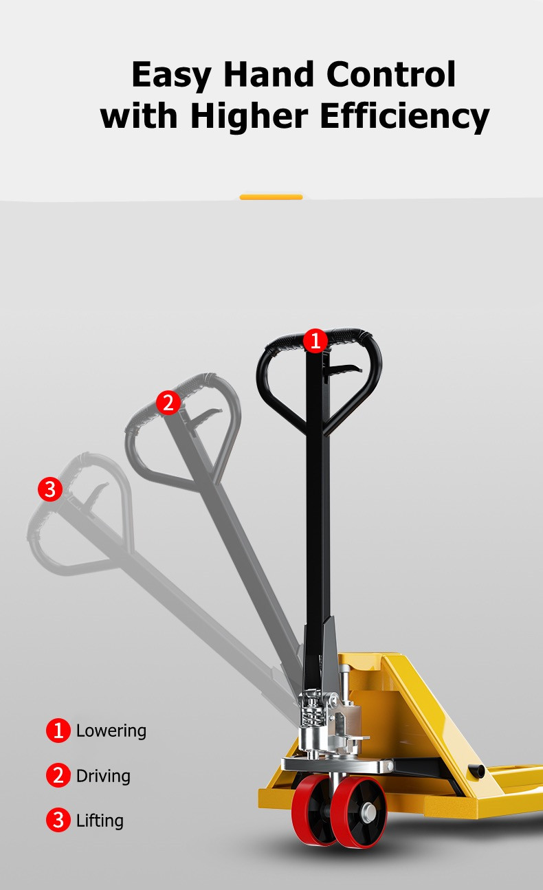 Hicoda hand pallet jack with easy hand control